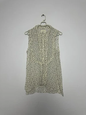 Топ без рукавов Denim & Supply Ralph Lauren с оборками и розовыми бутонами размер S - Изображение 1 из 4