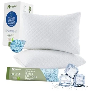 Cooling Pillow for hot Sleepers - Bed Pillows King Size Premium Set of 2 - - Picture 1 of 8
