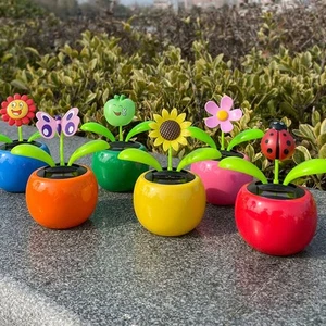 Solar Flowers Solar Flowers Great Decoration Car Decor Daisy Bee Dancing Swing - Picture 1 of 12