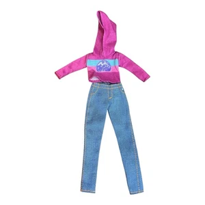 Sudadera con capucha y jeans Mattel Barbie Doll púrpura - Imagen 1 de 6