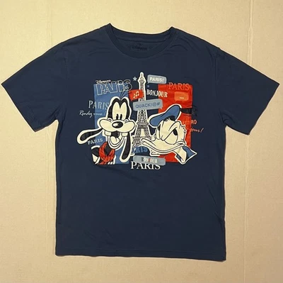 Camiseta Disneyland Paris Goofy & Donald Duck Eiffel Disney Azul Talla M- Usada en Excelente Condición Foto 1 de 4