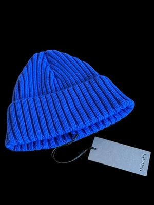 BNWT Malloch’s Blue Wilton Lambswool Beanie Hat RRP £70 Made In Scotland - Image 1 of 4