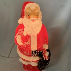 Vintage 1968 Empire Plastic Santa Claus Blow mold Christmas Decoration 13” - Picture 1 of 10