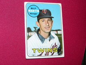 Billy Martin Manager Baseball Card Topps #547   1969