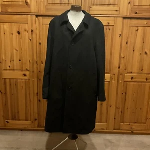 BUGATTI Herren Mantel Gr. 52 Schwarz/Grau Wolle Kaschmir Halblang Fischgräten - Bild 1 von 17