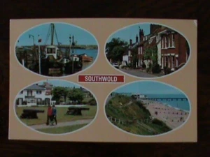 Southwold Postcard - The Harbour, Park Lane, Gun Hill, The Pier, 16/08/1984. VGC - Picture 1 of 3