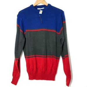 Vintage Class One Mens Color Block Sweater Size XL NWT Deadstock Casual Work - Picture 1 of 12
