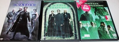 The Matrix, Matrix Reloaded & Matrix Revolutions (DVD, 5 Discs) Keanu Reeves - Image 1 of 4