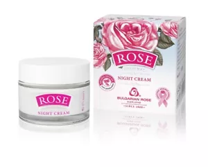 Night Face Cream ROSE With Pure Bulgarian Rose oil&Water 50ml Vit A Apricot oil - Picture 1 of 2