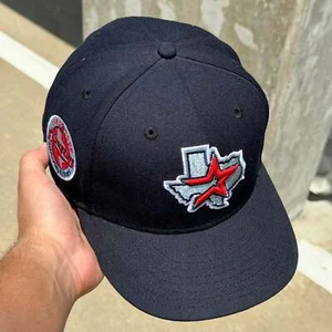 USED 3/4 Navy Houston Astros Celebrating 45 Years 59fifty New Era Fitted Hat Cap - Picture 1 of 6