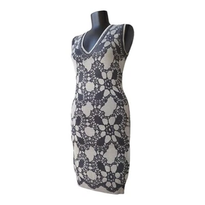 D&G Dolce Gabbana Dress Sleeveless Silk Beige Kaleidoscope Vintage Size S - Picture 1 of 16