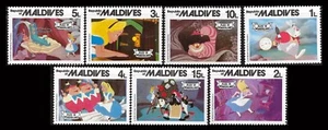 Maldives Islands. Scenes from Walt Disney's. 1980, Scott 887-893. MNH - Picture 1 of 1