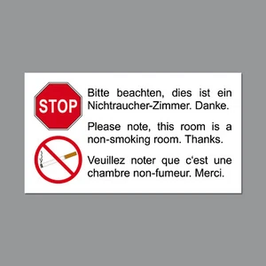 Adesivo 9cm Rauchen Verboten Untersagt Non Permette 3 Lingue Vietato Fumare - Bild 1 von 9