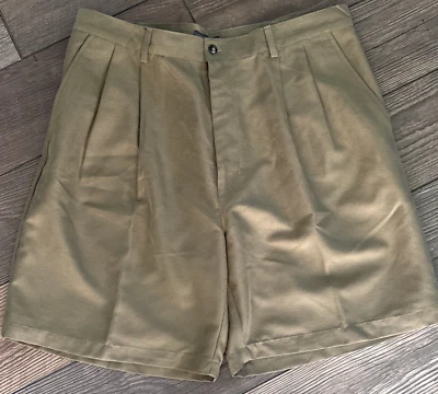Croft & Barrow Khaki Pleated Shorts - Men's Size 38 - Image 1 of 3