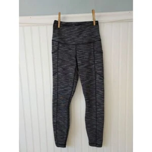 90 Degree By Reflex Leggings XS Black Gray Gym Yoga Workout Running - Picture 1 of 6