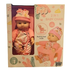 Pink Dolls Highchair Baby Dolls Rocking Chair Baby Dolls 2in1 Convertible Dolls - Picture 1 of 10
