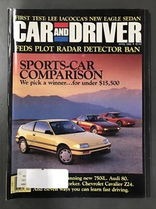 CAR AND DRIVER MAGAZINE-APRIL 1988-PONTIAC FIERO-HONDA CRX-TOYOTA MR2-PORSCHE - Picture 1 of 3