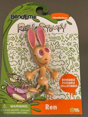 Nickelodeon Ren And Stimpy - REN Bend-Ems New in Package  Bendems Very Rare HTF - Image 1 of 3