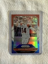 2015 Panini Prizm Red White Blue Andy Dalton #14 Card Cincinnati Bengals