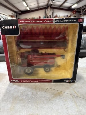 1/32 Ertl Farm Toy Case-IH Axial-Flow 7010 Combine 30th anniversary NOS Box Wear - Image 1 of 4