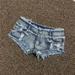 Pantalones Cortos Mini Jeans Cintura Sexy Damas Micro Denim Bajos - Imagen 1 de 7
