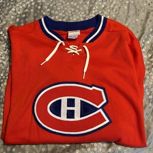 Vintage NOS 1990s Montreal Canadiens knit CCM hockey sweater large excellent - Picture 1 of 7