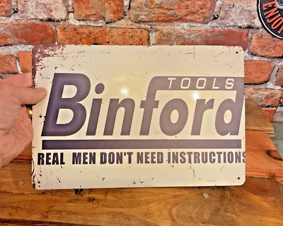 Letrero de herramientas Binford estilo pátina vintage de 8"x12" Foto 1 de 4