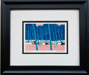Serge Lassus "Chevaux Sous-Bois VI" Handsigniert Limited Edition Gerahmte Kunst - Bild 1 von 5