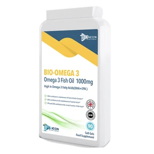 Omega 3 Fish oil 1000mg Capsules High Strength EPA & DHA Heart and Brain Health - Picture 1 of 4