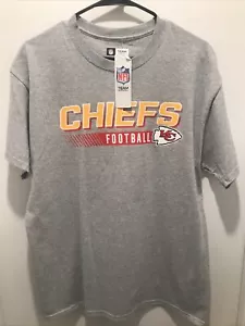 Kansas City Chiefs T Shirt Mens Size Large Gray Logo NFL Short Sleeve - Picture 1 of 5