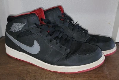 Talla 14 - Jordan 1 Mid Cool Gris Gimnasio Rojo Foto 1 de 4