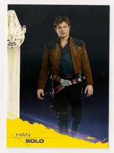 2018 TOPPS STAR WARS SOLO YELLOW PARALLEL #1 HAN SOLO