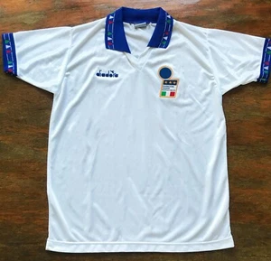 Italy Diadora 1992 away jersey. Original. Calcio. Made in Britain - Picture 1 of 8