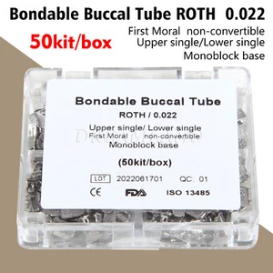 50 Kits Ortho Bondable buccal tube 1st Molar Non-Convertible Roth.022 Monoblock - Picture 1 of 11