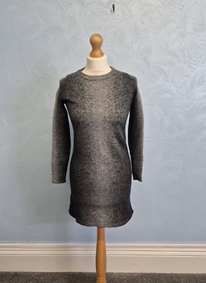 COS Jumper Size XS Oversized 100% Wool Longline Grey Ombre Winter Warm Flecked - Image 1 of 4