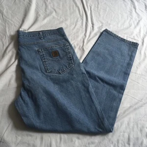 Jeans de mezclilla descoloridos Carhartt 14806 42x34 calce relajado, pierna recta, usados, - Imagen 1 de 12