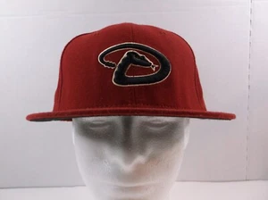 Arizona Diamondbacks New Era 5950 Fitted Baseball Hat Red Vintage USA - 7 3/4 - Picture 1 of 6