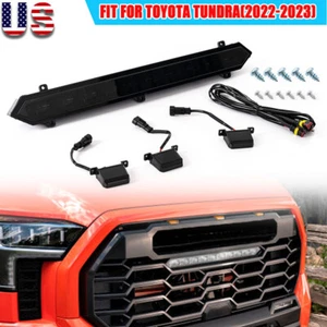 Para Toyota Tundra Para PRO 2022 2023-2024 LUCES REJILLA BARRA LED Y 3 Ámbar 3PC/Juego - Imagen 1 de 16