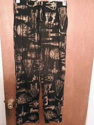 Pantalones de pijama Star Wars para hombre talla grande negro dorado estampado cintura elástica Foto 1 de 4