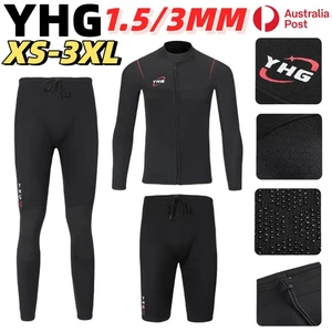 Traje de neopreno YHG 3 mm tops de buceo pantalones hombres mujeres natación surf snorkel AU - Imagen 1 de 23