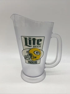 Vintage NFL Green Bay Packer Miller Lite Beer Plastic Pitcher - Picture 1 of 6