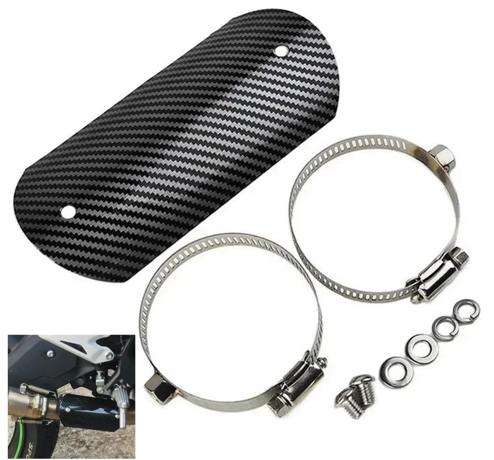 1x Motorcycle Exhaust Mufflers Pipe Heat Shield Cover Gurard Protector Universal - Image 1 of 4