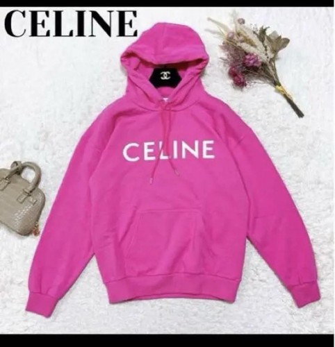 Felpa con cappuccio rosa CELINE colore raro
