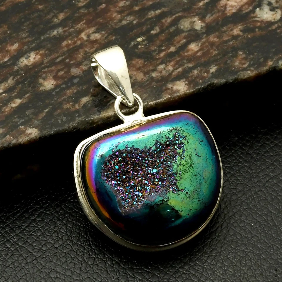 Титан друзы драгоценных камней ручной работы подвеска ювелирных изделий подарок на Новый год 1,8 «AP-38213 - Изображение 1 из 1