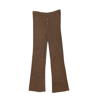 Barefoot Dreams Pants Womens Medium Cocoa CozyChic Ultra Lite Knit Ribbed Lounge - Image 1 of 4
