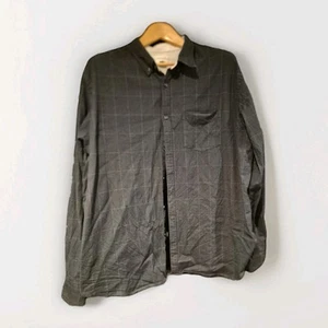 Old Navy Shirt Mens XXL Slim Fit Blue Plaid Long Sleeve Button Up Cotton Blend - Picture 1 of 13