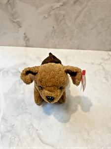 TY BEANIE BABIES BABY ORIGINAL TUFFY TERRIER DOG 96 RETIRED PE STAMP ERRORS GC3C - Picture 1 of 6