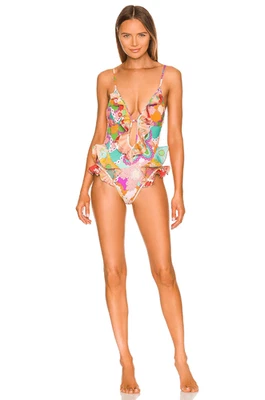 Traje de baño Zimmermann empalme Lola cascada volantes de una pieza para mujer 4/US 10-12 Foto 1 de 4