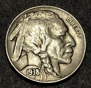 1938-D 5c Indian Head Buffalo Nickel - XF - Picture 1 of 2