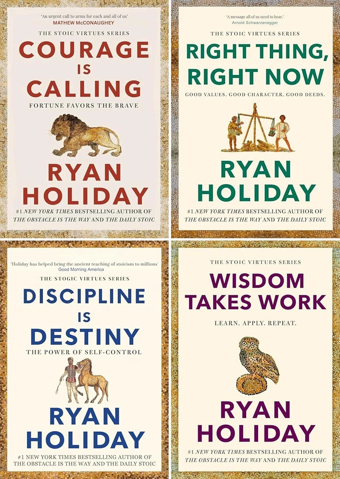 Ryan Holiday The Stoic Virtues Series 4 Books Collection Set Courage Is Calling - Image 1 of 4